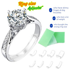 16/8Pcs Set Invisible Design Ring Size Clip Guard Resizer Reducer Adjuster UK