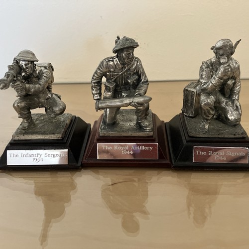 Pewter ww2 soldiers set - pewter,