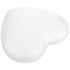 23CM White Modeling Heart-Shaped Polystyrene DIY Craft Modeling (White)