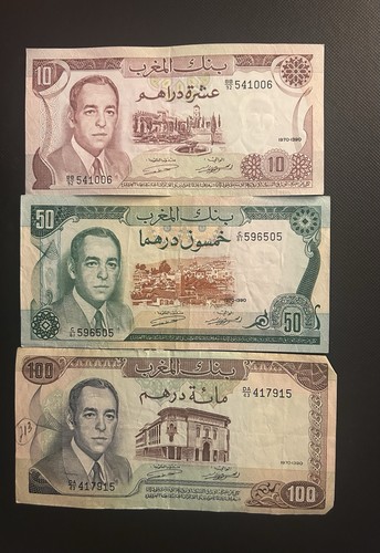 Set banknotes maroc 1970 - set,