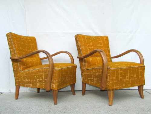 Pair art deco armchairs - pair,