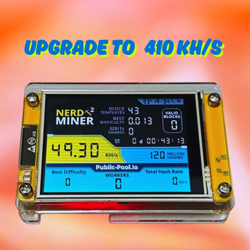 Nerdminer hashrate 377kh s - nerdminer, 377kh/s
