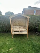 wooden garden arbour bench