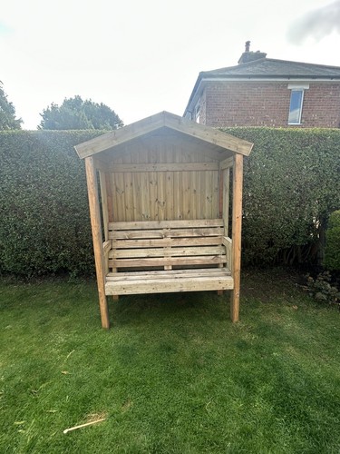 Wooden garden arbour bench - wooden,