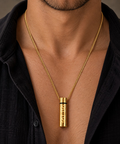 Mens sos necklace pendant - mens, necklace/pendant