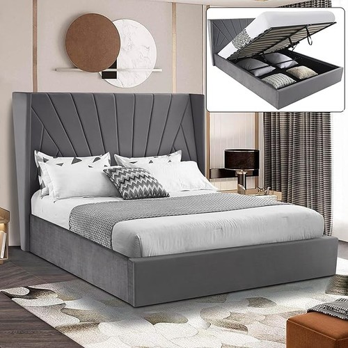 Ottoman storage bed - storage, velvet