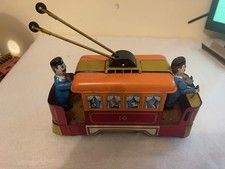 Japanese Tinplate Tinkling Trolley Battery Operated 1960’s Modern Toys Japan