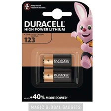 GENUINE 2X DURACELL CR123 3V PHOTO BATTERY LITHIUM DL123A/CR17345 LONG EXPIRY
