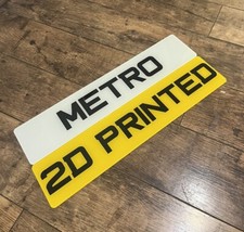 METRO FONT NUMBER PLATES -