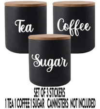 COFFEE TEA SUGAR VINYL DECALS
