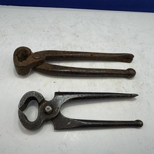 Farrier Pliers Pair of Vintage 6" and  5” Set Lovely Old School Tools