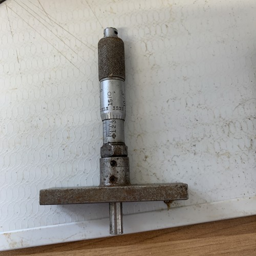 Vintage depth micrometer gauge - vintage,