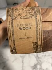 Natural Wood Mortar And Pestle