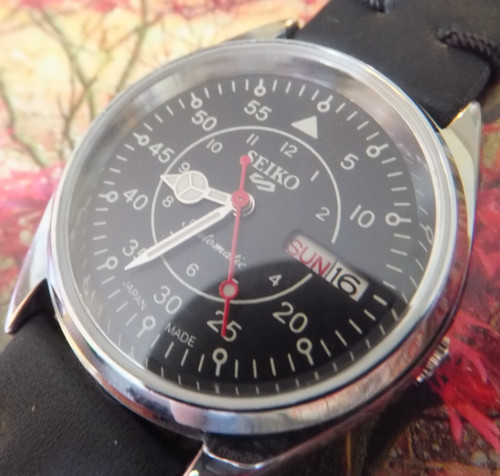 Seiko black fleiger style - "fleiger, style"