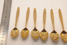 MELROSE GOLD PLATED TEA SPOONS