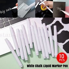 10 X White Chalk Liquid Marker Pen Write On Windows Wedding Blackboard Chalkboar