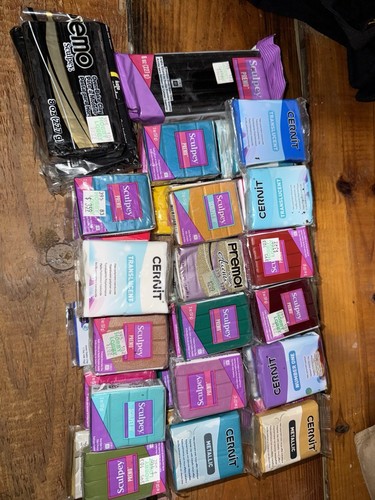 Polymer clay assortment lot - clay,