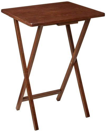 Folding snack table wooden - snack,