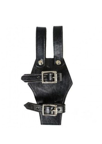 Adjustable black leather sword - black,