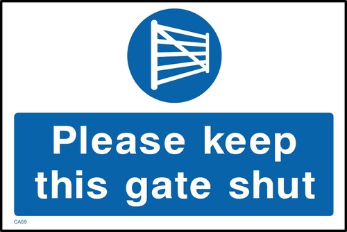 Please keep this gate shut