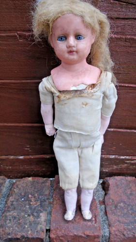 Antique wax head and shoulders - wax,