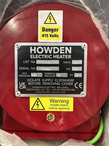 Howden 30kw immersion - howden, heater