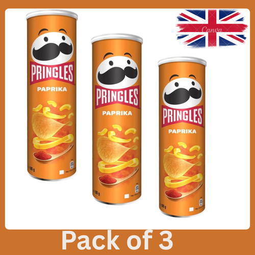 Pringles paprika crisps 185g - pringles,