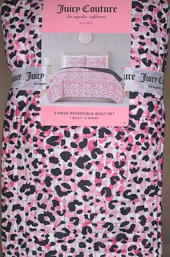 Juicy couture 3pc king quilt - juicy,