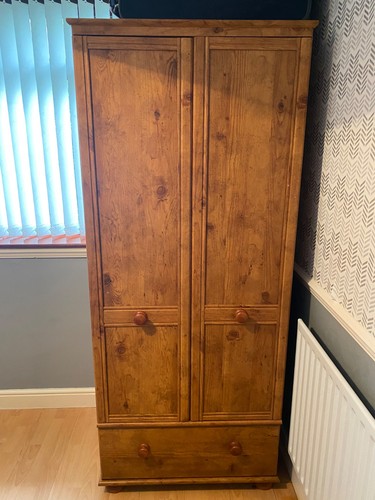 Solid pine double - pine, wardrobe