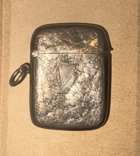 1893 silver vesta box - 1893,