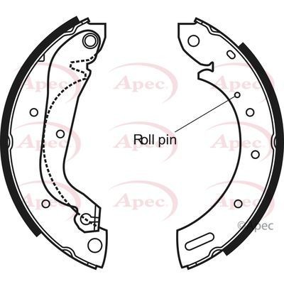 Apec rear brake - apec, shoe