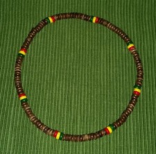 Rasta Necklace Brown Wooden