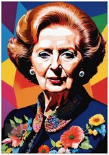 Margaret Thatcher British Prime Minister Poster Wall Decor Home Art Prints A4