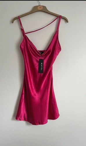 Motel rocks satin pink mini - motel,