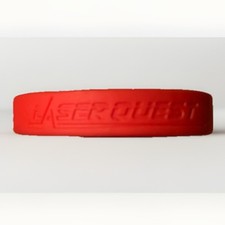 Laser Quest Red Rubber Wrist Band