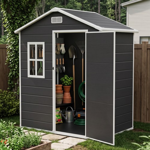 Plastic garden shed - plastic,