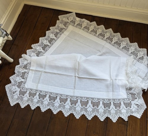 Vintage white linen - vintage,