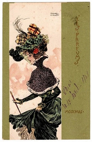 Art nouveau lady - art, perfume