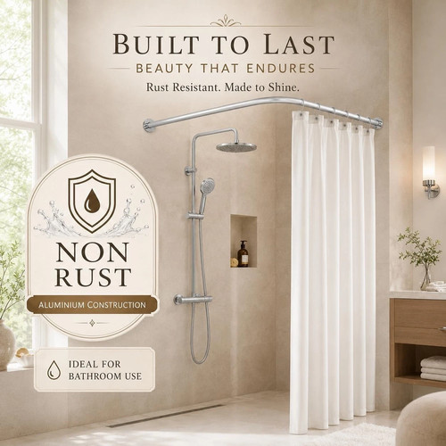 Shower curtain rail pole - shower, non
