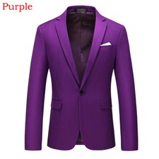 Mens Smart Formal Dress Suit Jacket Notch Lapel Blazer Top Coat 15 Colors