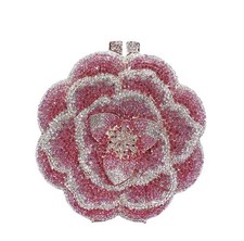 Rose Crystal Clutch Purse