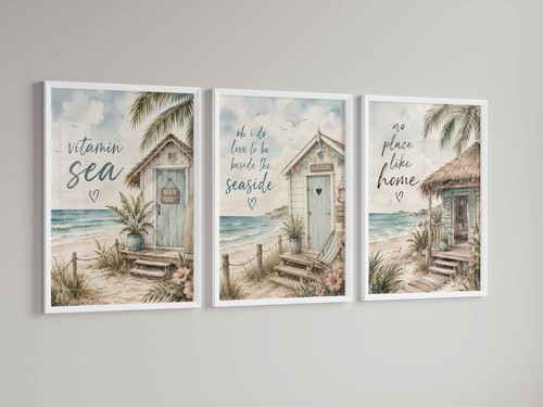 Beach prints picture wall - beach,