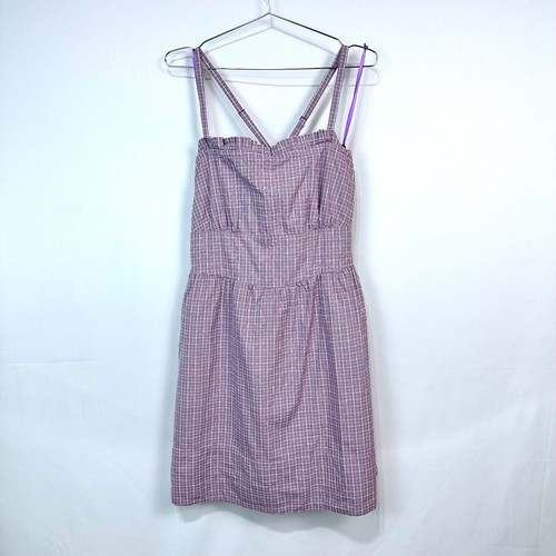 Anthropologie purple gingham - anthropologie,