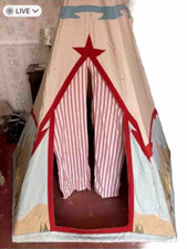 Win Green Childrens Fabric Wigwam / Teepee / Tent  Needs Attention or For Spares