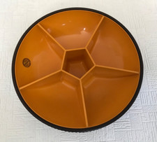 Emsa West Germany Orange Bowl Chip & Dip Snacks 1970s Basket Nibbles vintage