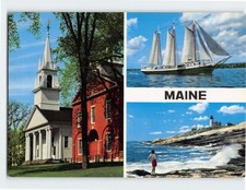 Postcard Lighthouse Old White