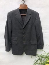 Paul Smith Wool Blend Blazer Jacket Men's Medium 38 Grey Made in Italy P2P 20.5"