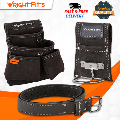 Leather double nail - double, pocket
