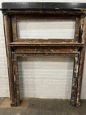 antique oak fireplace mantel