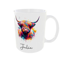 Personalised Highland Cow Mug